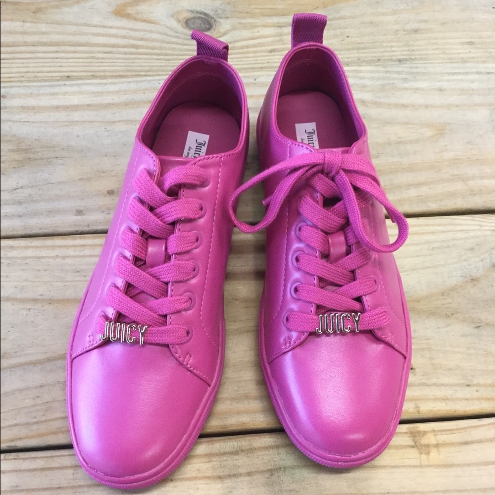 New Juicy Couture Jody Bright Pink Sneakers - Picture 1 of 5
